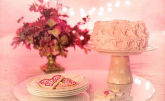 Valentines Day Strawberry Cake